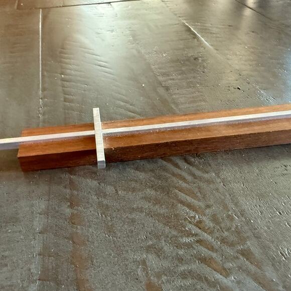 Vtg Mid Century Cross Metal on Wood Minimalist Wall Hanging Christian Religious - Picture 4 of 6